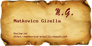 Matkovics Gizella névjegykártya