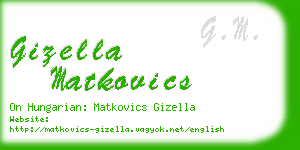 gizella matkovics business card